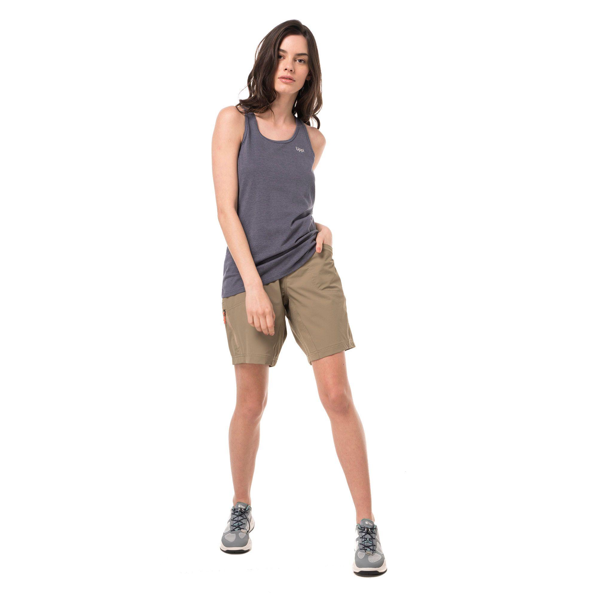 Polera Mujer Summit UV-Stop Tank Melange Palo Rosa Lippi V20-3