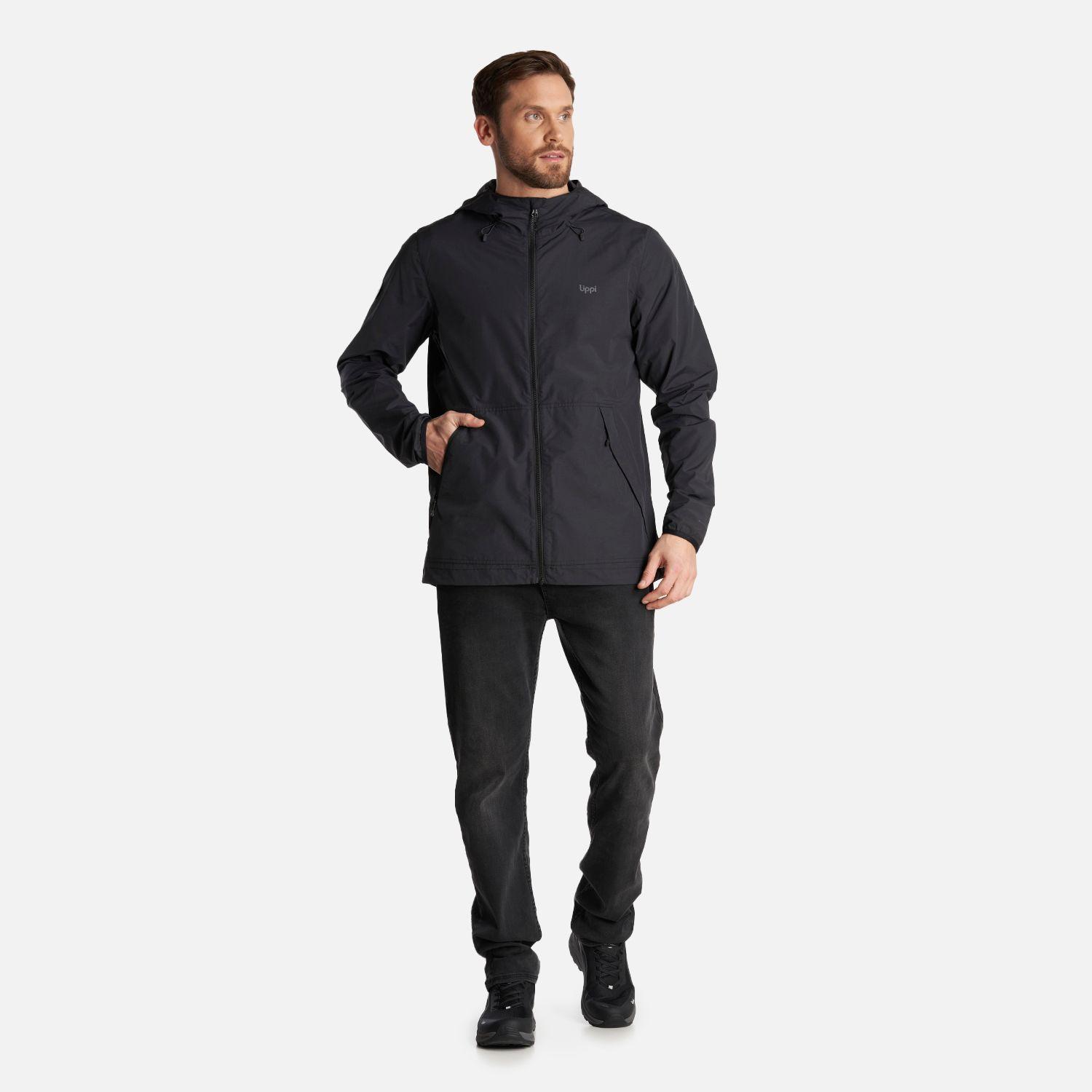 Chaqueta Hombre WindLand Windbraker Hoody Jacket Negro Lippi-7