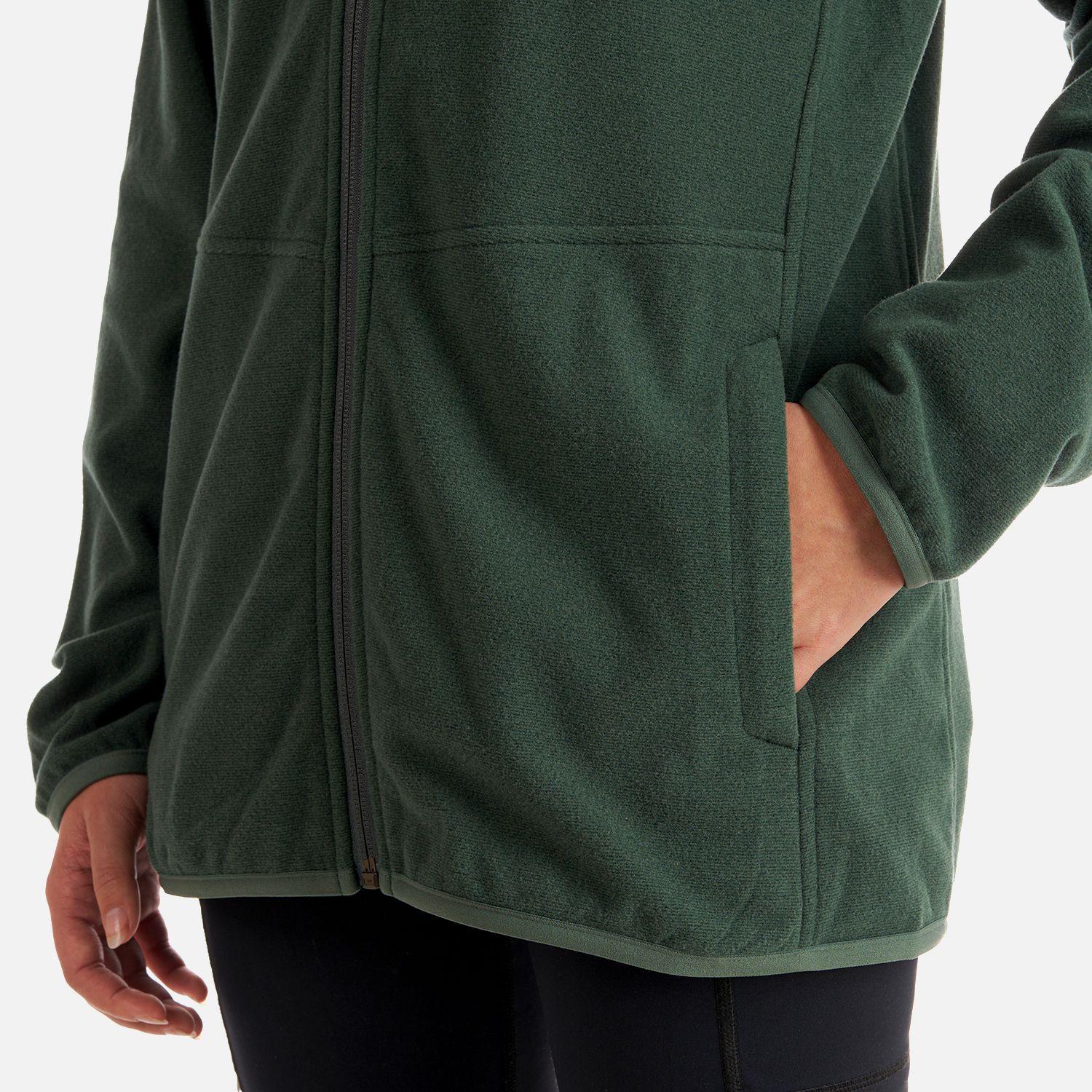 Poleron Teen Girl Stripes Nano-F Full Zip Verde Grisaceo Lippi I22-6