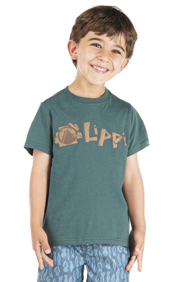 Polera Niño Logo Lippi UV-Stop T-Shirt Turquesa Oscuro Lippi V22-1