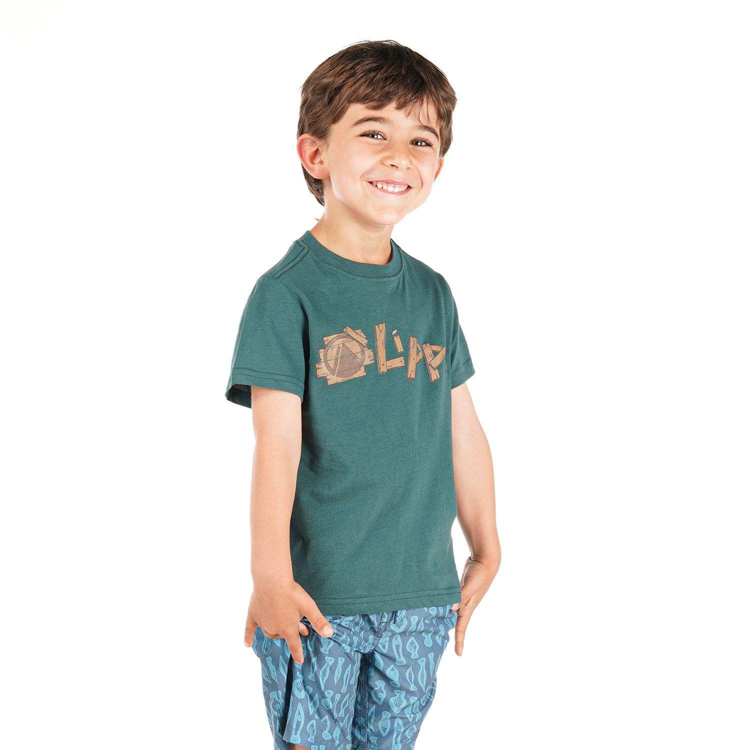 Polera Niño Logo Lippi UV-Stop T-Shirt Turquesa Oscuro Lippi V22-2