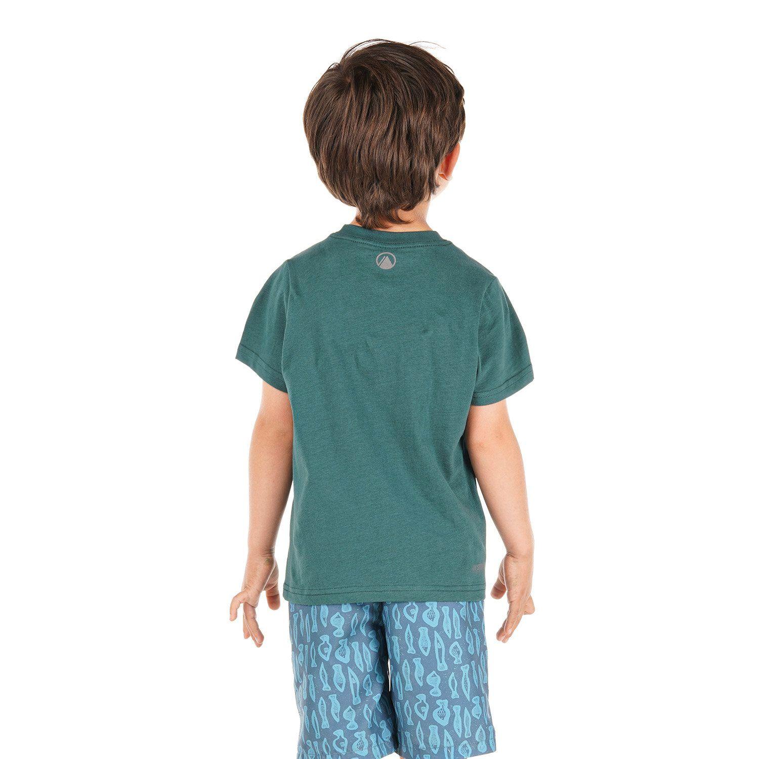 Polera Niño Logo Lippi UV-Stop T-Shirt Turquesa Oscuro Lippi V22-3