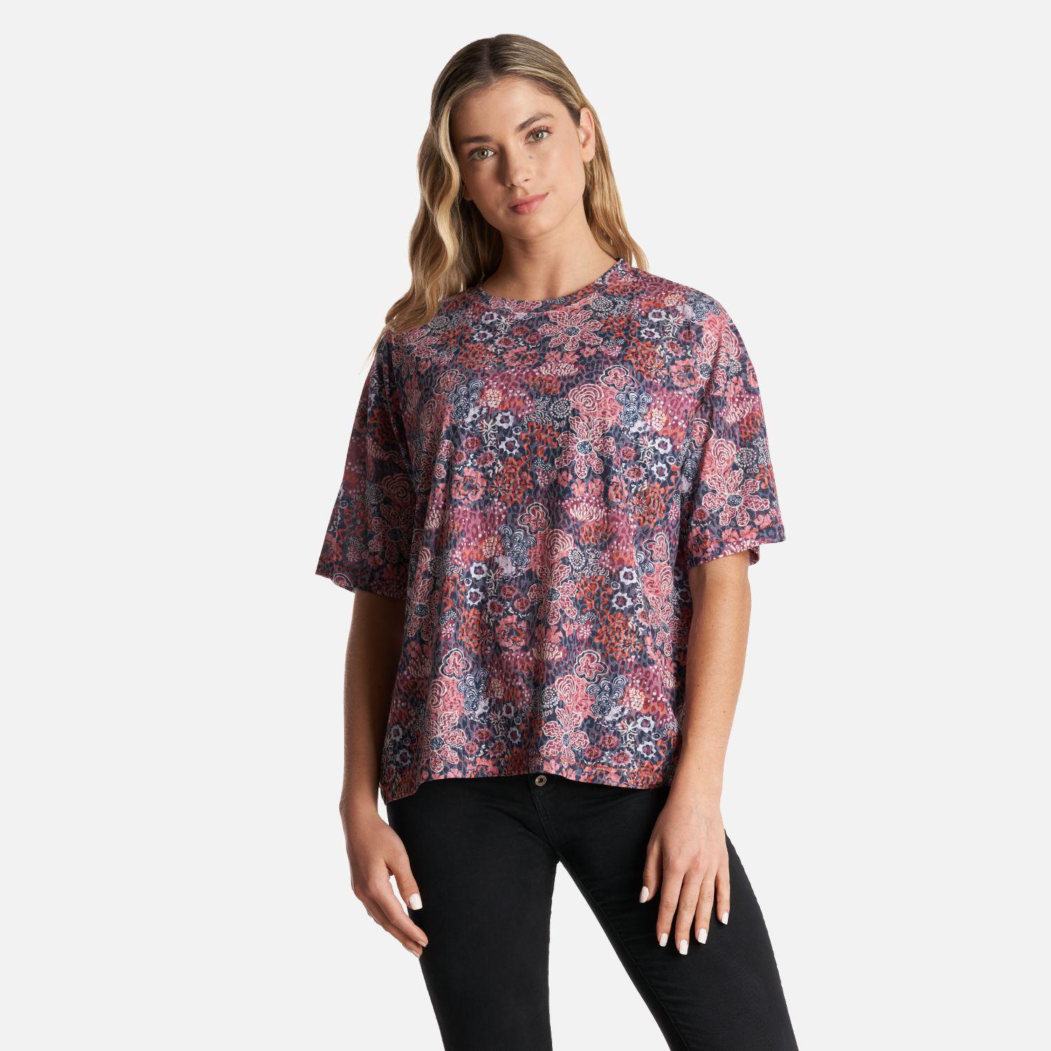Polera Mujer Coralisima Print Rosa Haka Honu-1