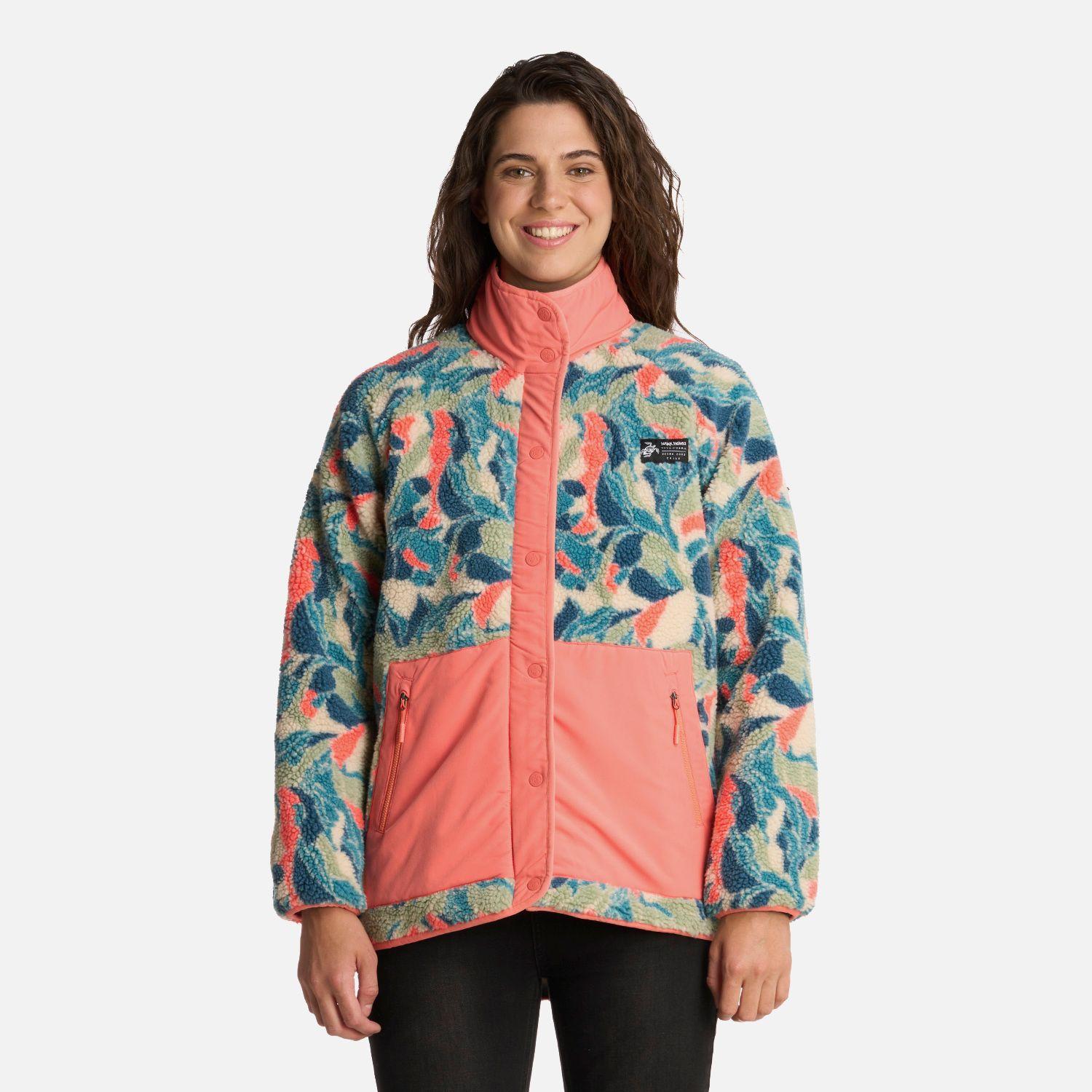 Polerón Mujer Zip-porrito Print Taupe Haka Honu I25-0