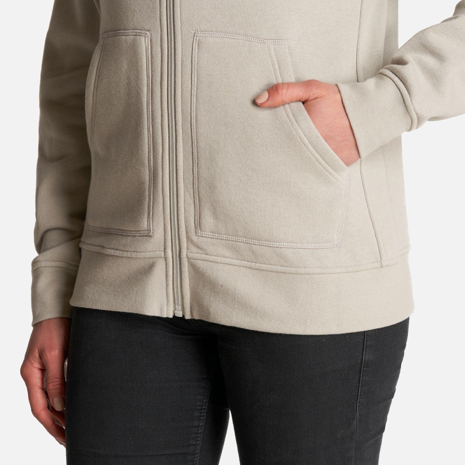 Poleron Mujer Insigne Full Zip Hoody Sweatshirt Gris Cálido Lippi-6