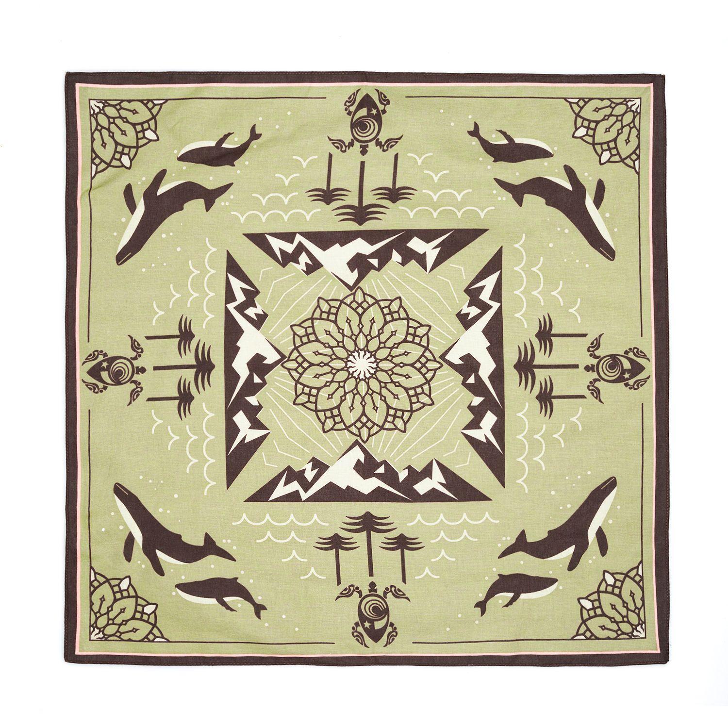 Bandana Unisex Bandana Oceano Verde Haka Honu-1