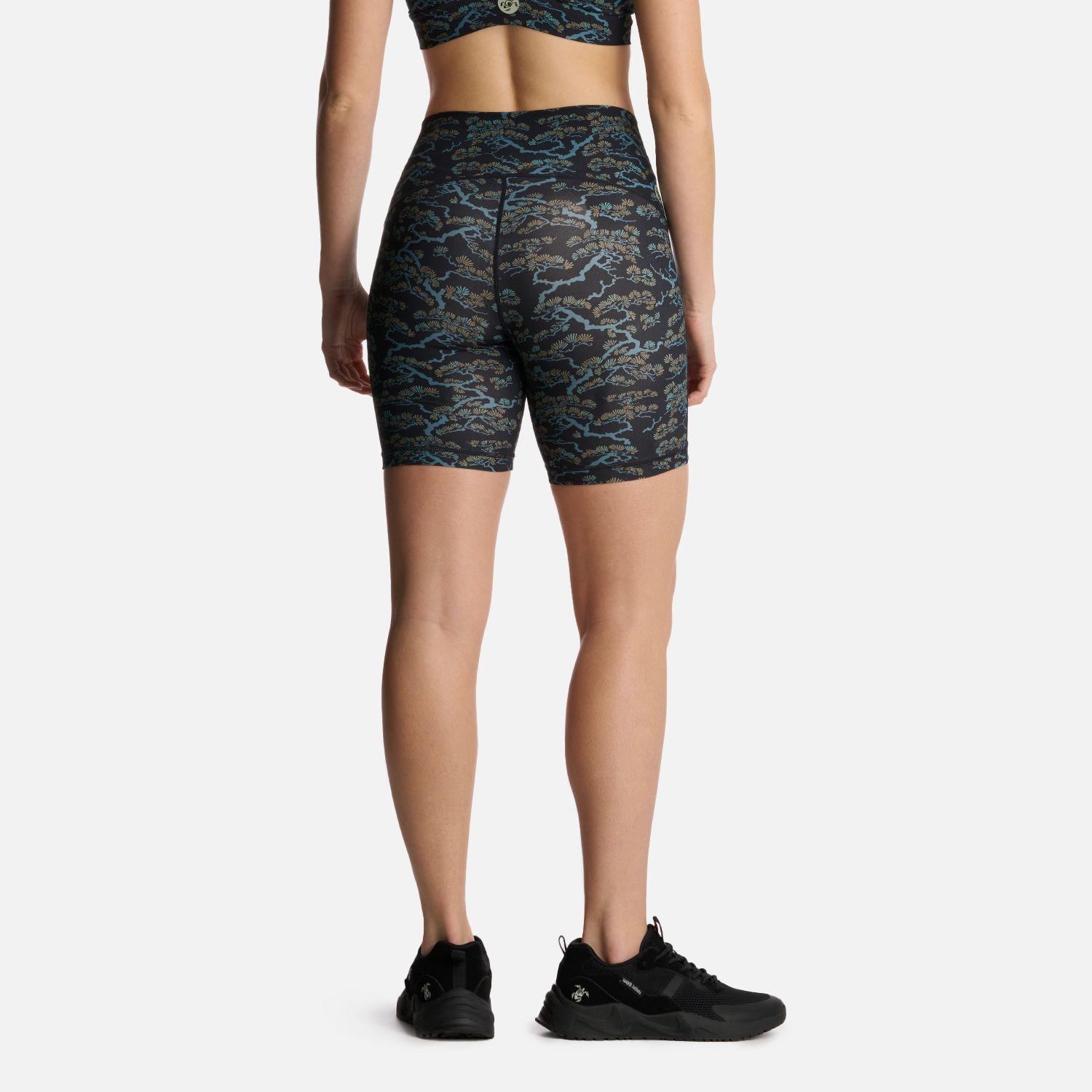 Calza Mujer Coihue Biker Print Negro Haka Honu-2