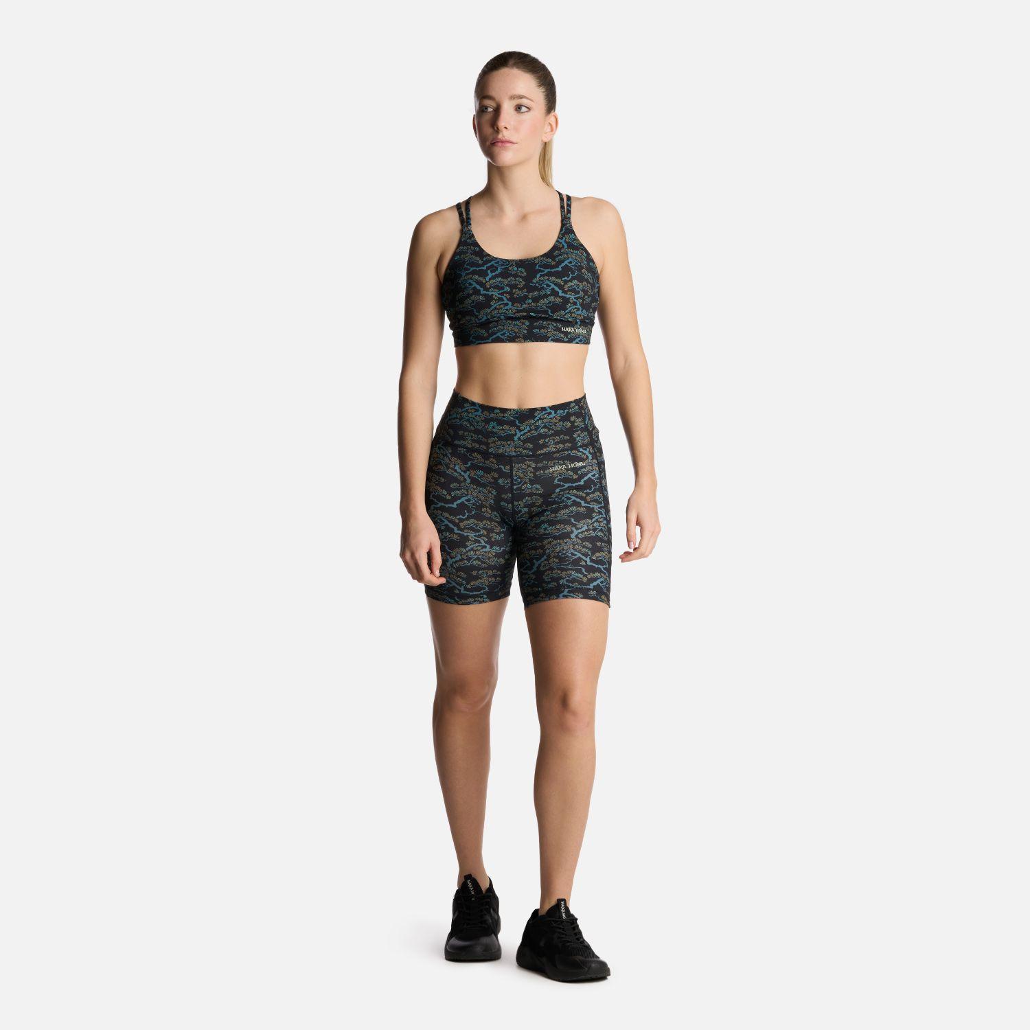 Calza Mujer Coihue Biker Print Negro Haka Honu-3