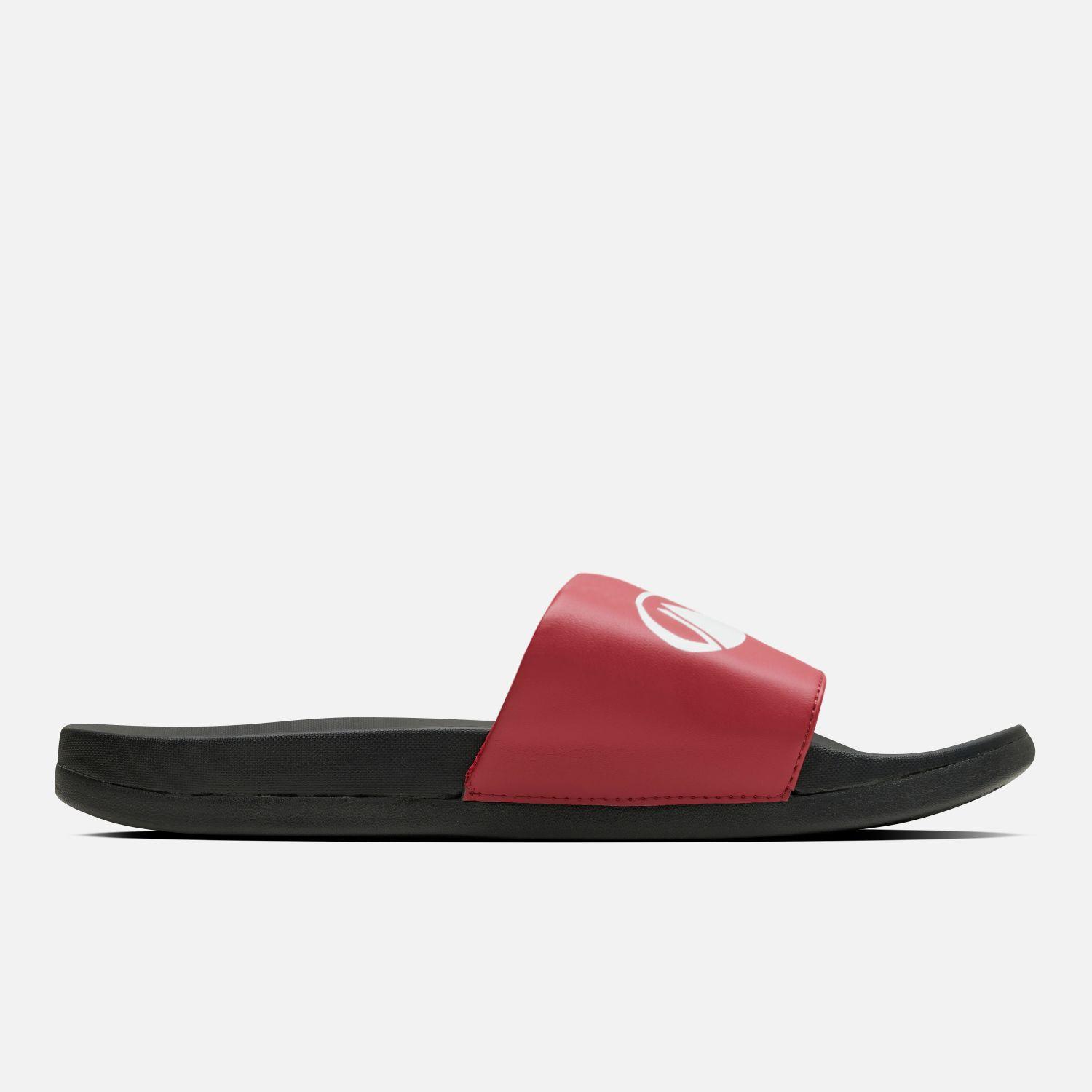 Sandalia Hombre Insigne Slide Negro Rojo Lippi-0