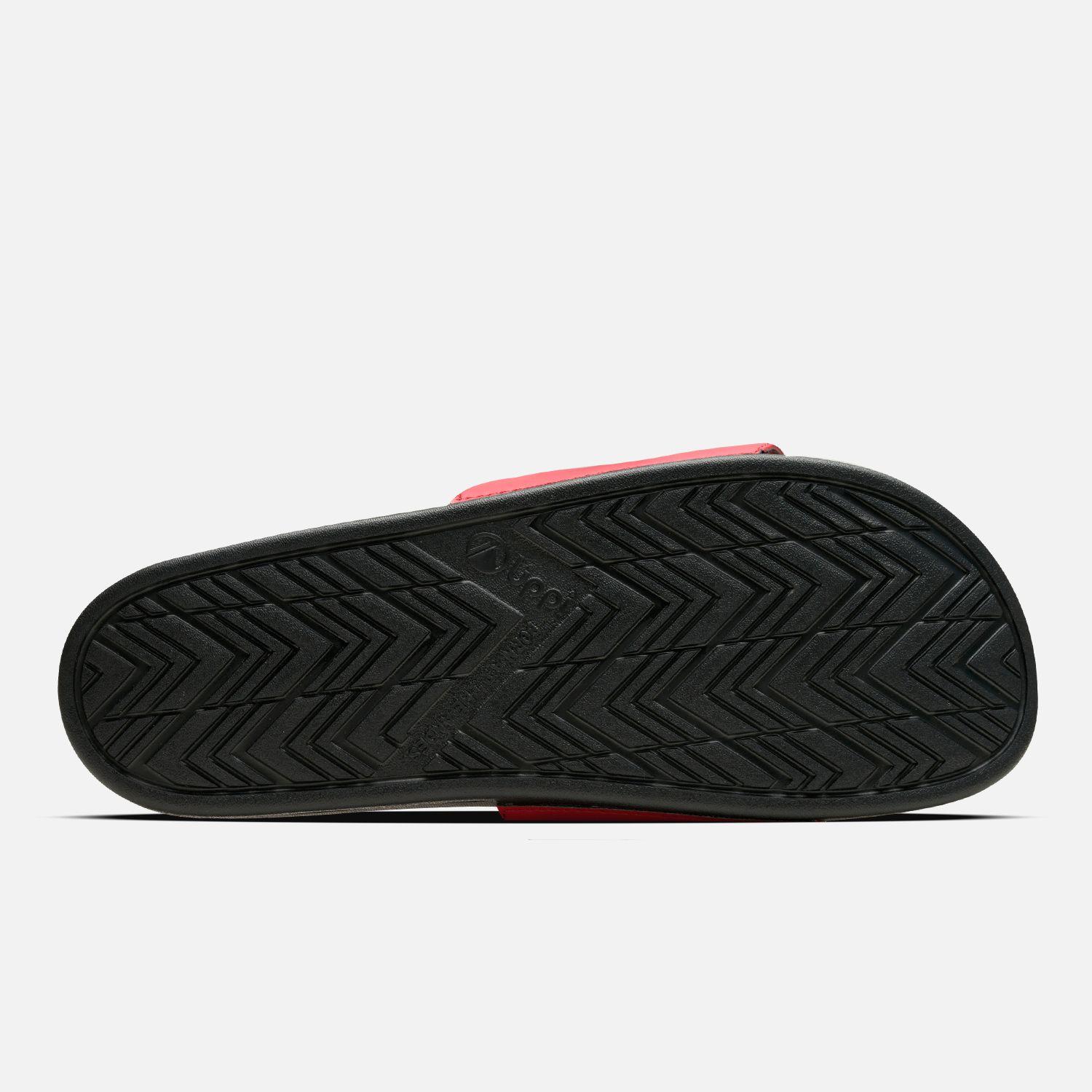 Sandalia Hombre Insigne Slide Negro Rojo Lippi-2