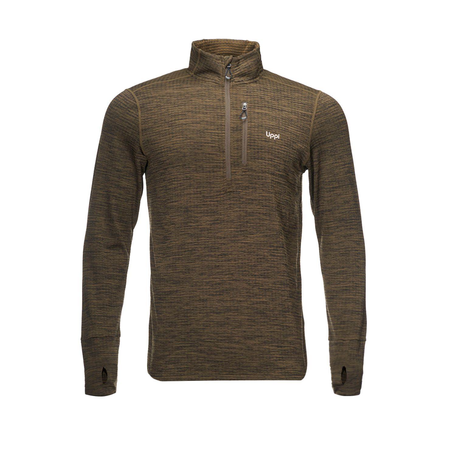 Poleron Hombre Just Move Nano-F 14 Zip Oliva osucro Lippi-0