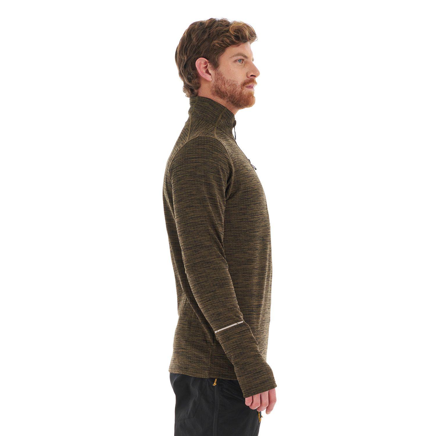 Poleron Hombre Just Move Nano-F 14 Zip Oliva osucro Lippi-3