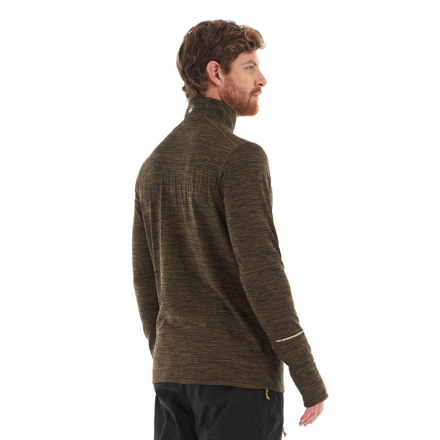 Poleron Hombre Just Move Nano-F 14 Zip Oliva osucro Lippi-4