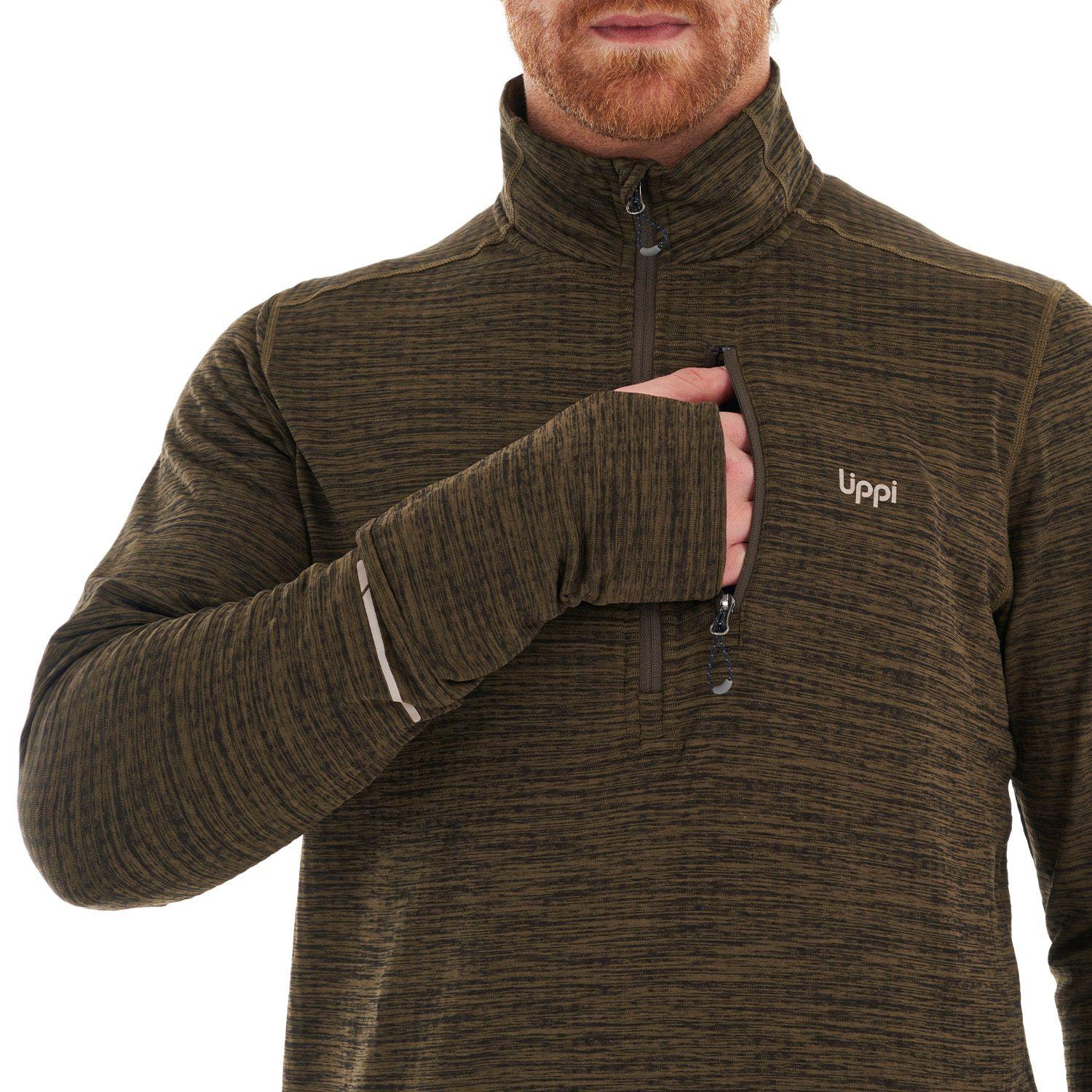 Poleron Hombre Just Move Nano-F 14 Zip Oliva osucro Lippi-7