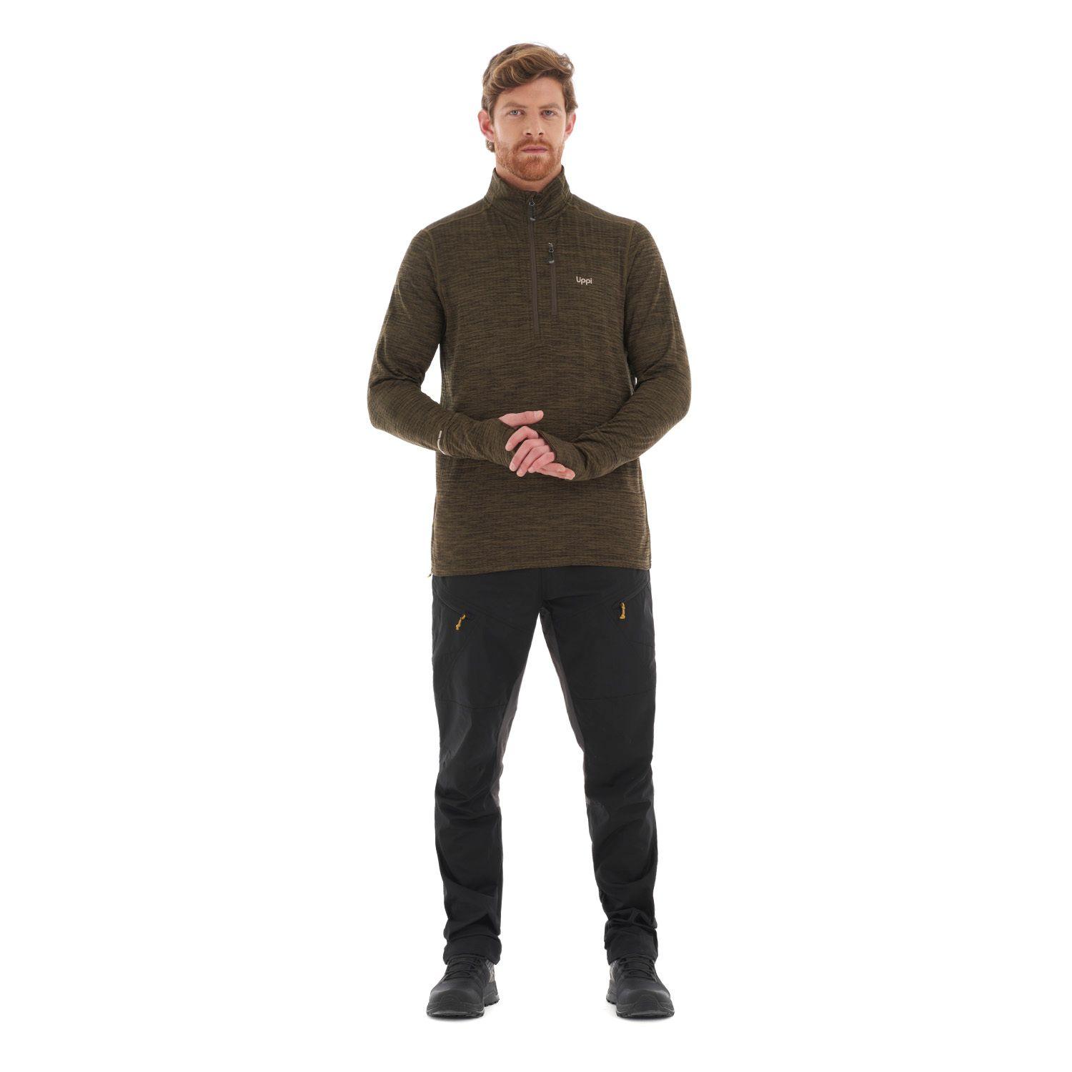 Poleron Hombre Just Move Nano-F 14 Zip Oliva osucro Lippi-9