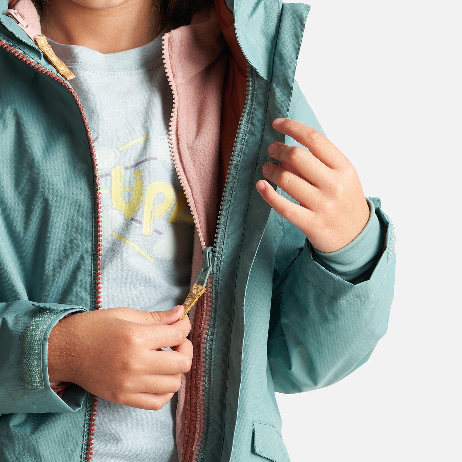 Chaqueta Niña Snowball Fusion-3 Hoody Jacket Jade Oscuro/Rosa Lippi-6