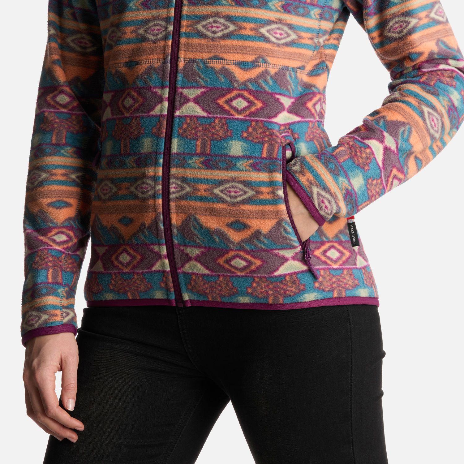 Polerón Mujer Tokerau Pro Print Turquesa Haka Honu-3