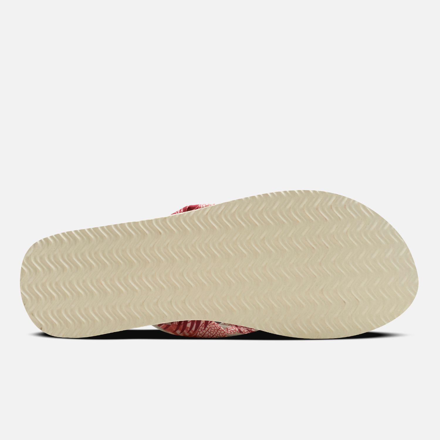 Sandalia Mujer Shancleta Crema Burdeo Haka Honu-2