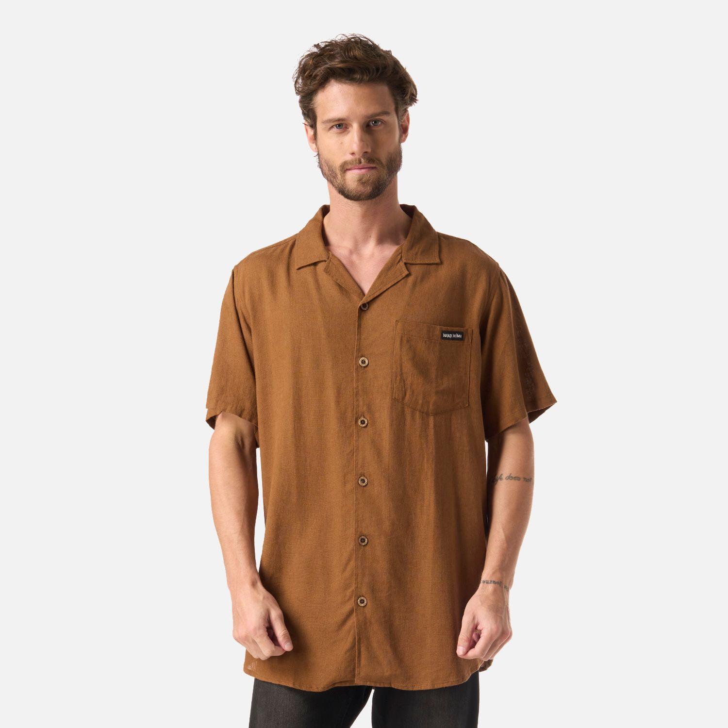 Camisa Hombre Linaje Mostaza Haka Honu V26-0