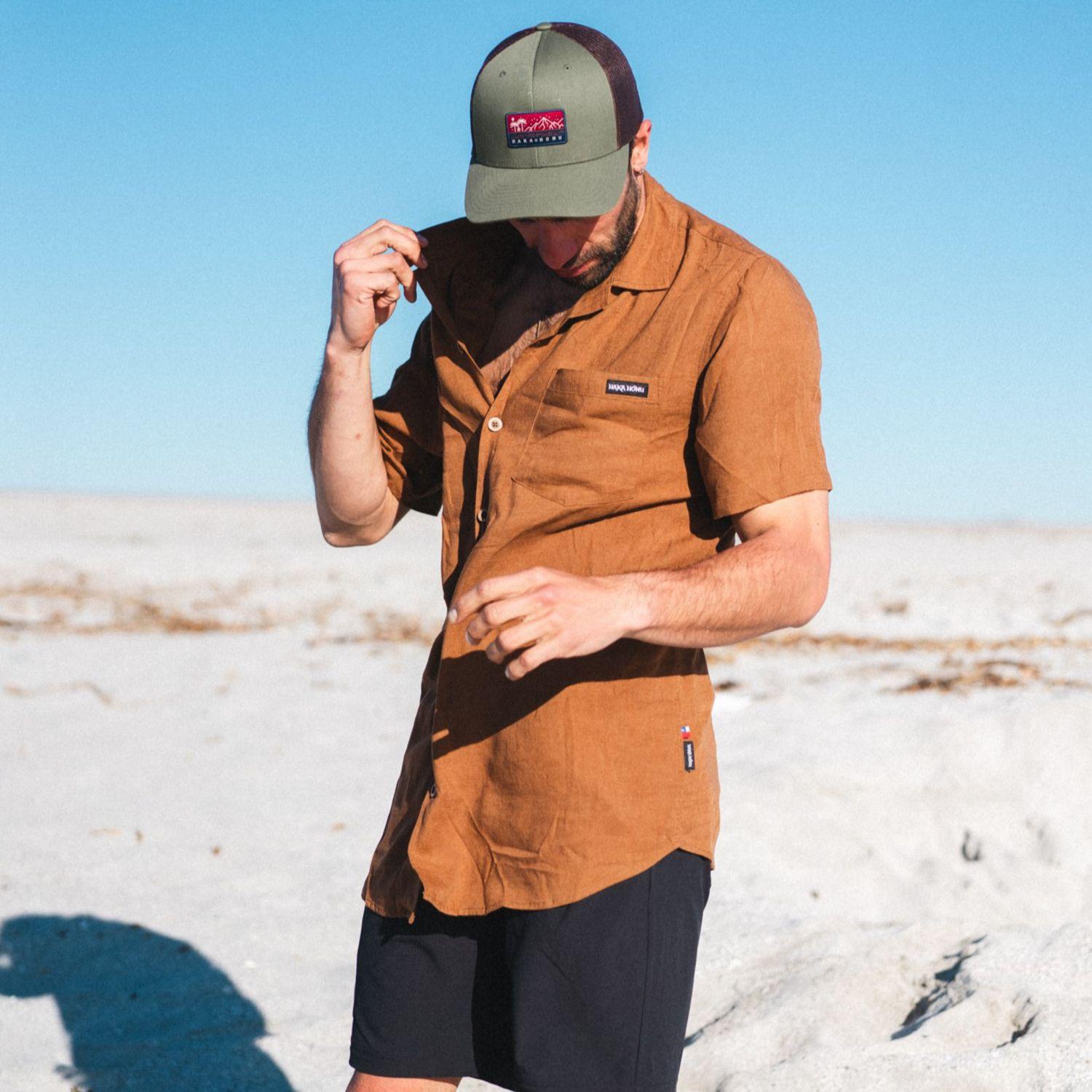Camisa Hombre Linaje Mostaza Haka Honu-5