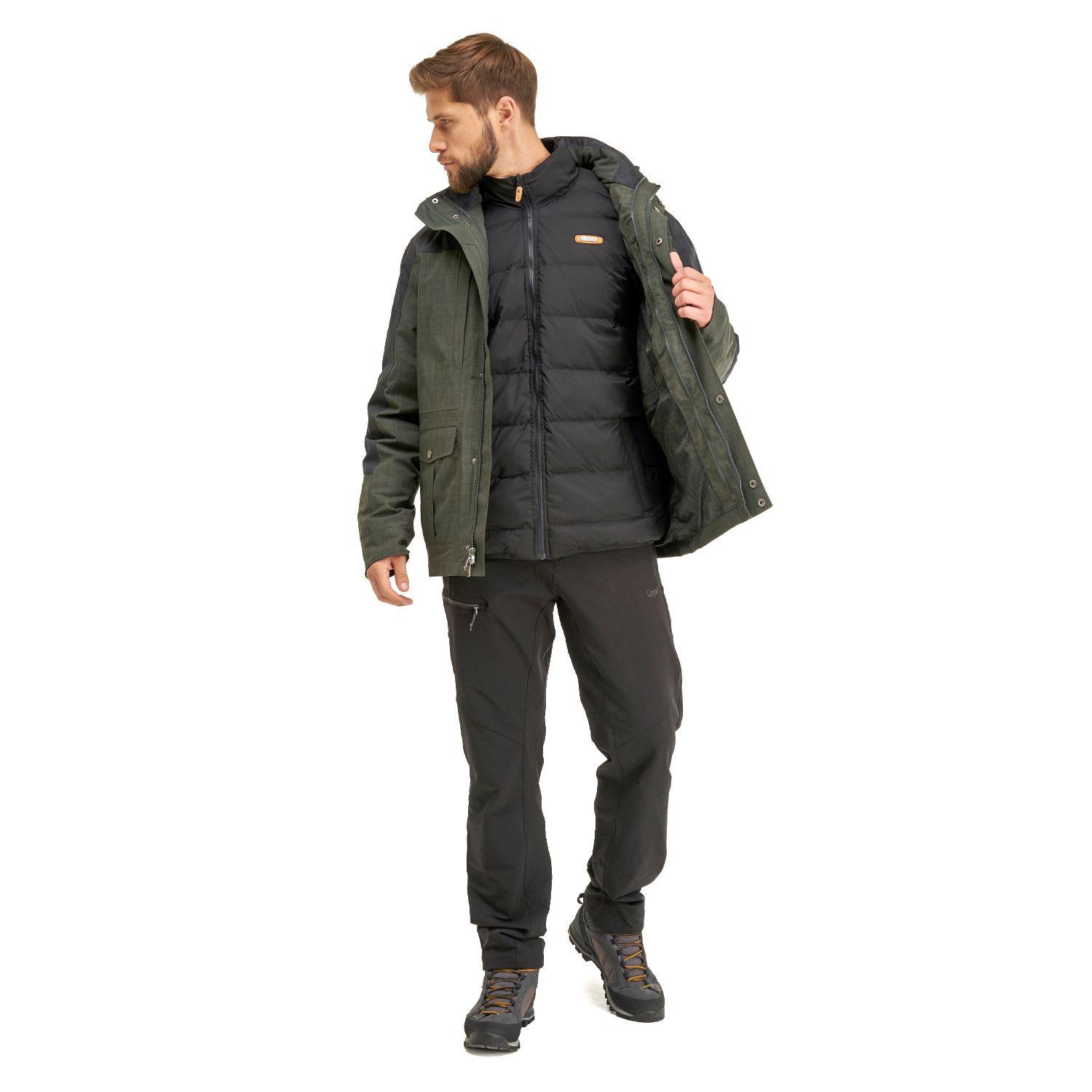 Chaqueta Hombre Nalca Fusion-3 Hoody Jacket Verde Oscuro / Grafito Lippi-8