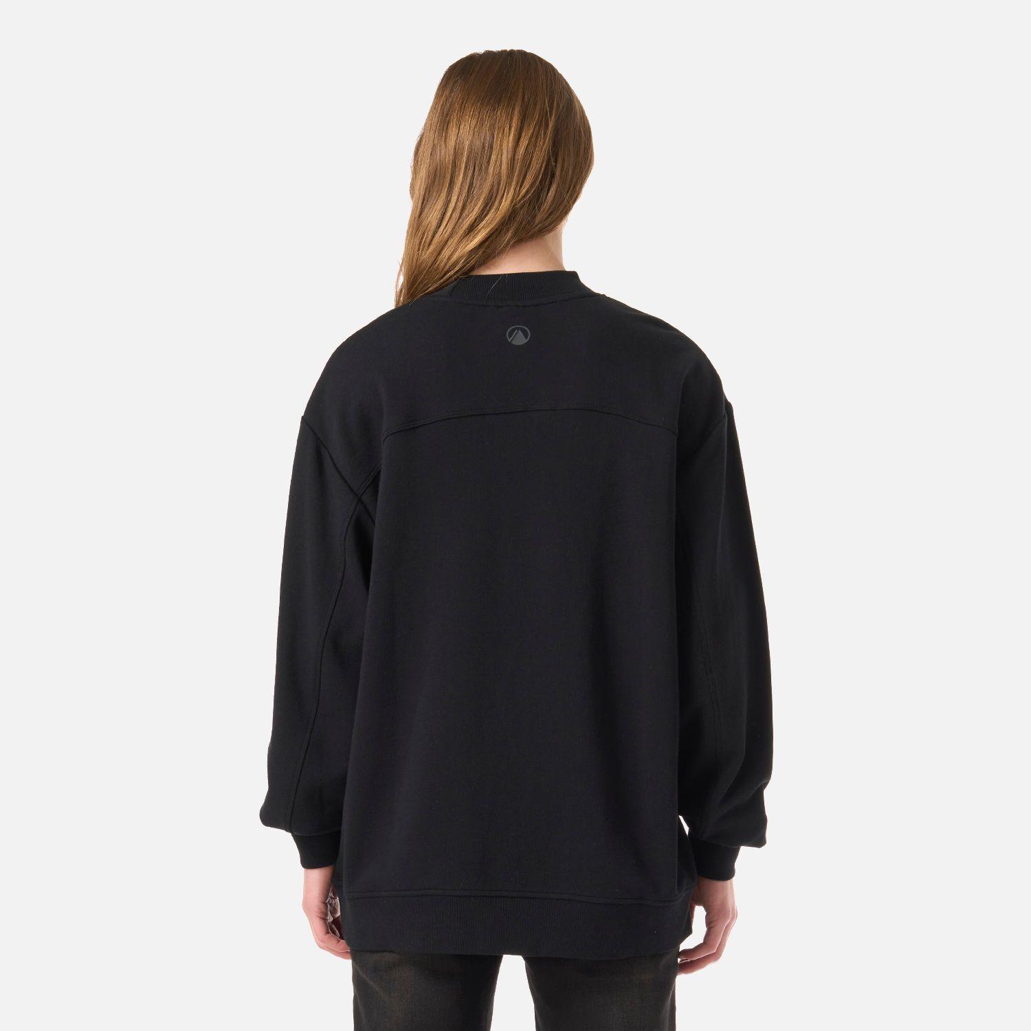 Polerón Mujer Ulmo Light Mid Point Crewneck Sweatshirt Negro Lippi V26-2