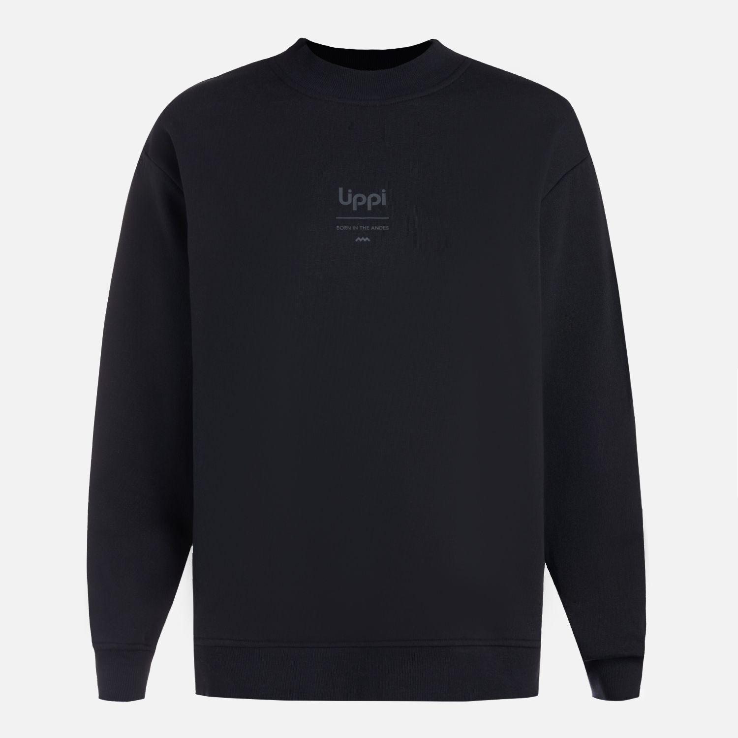 Polerón Mujer Ulmo Light Mid Point Crewneck Sweatshirt Negro Lippi V26-5