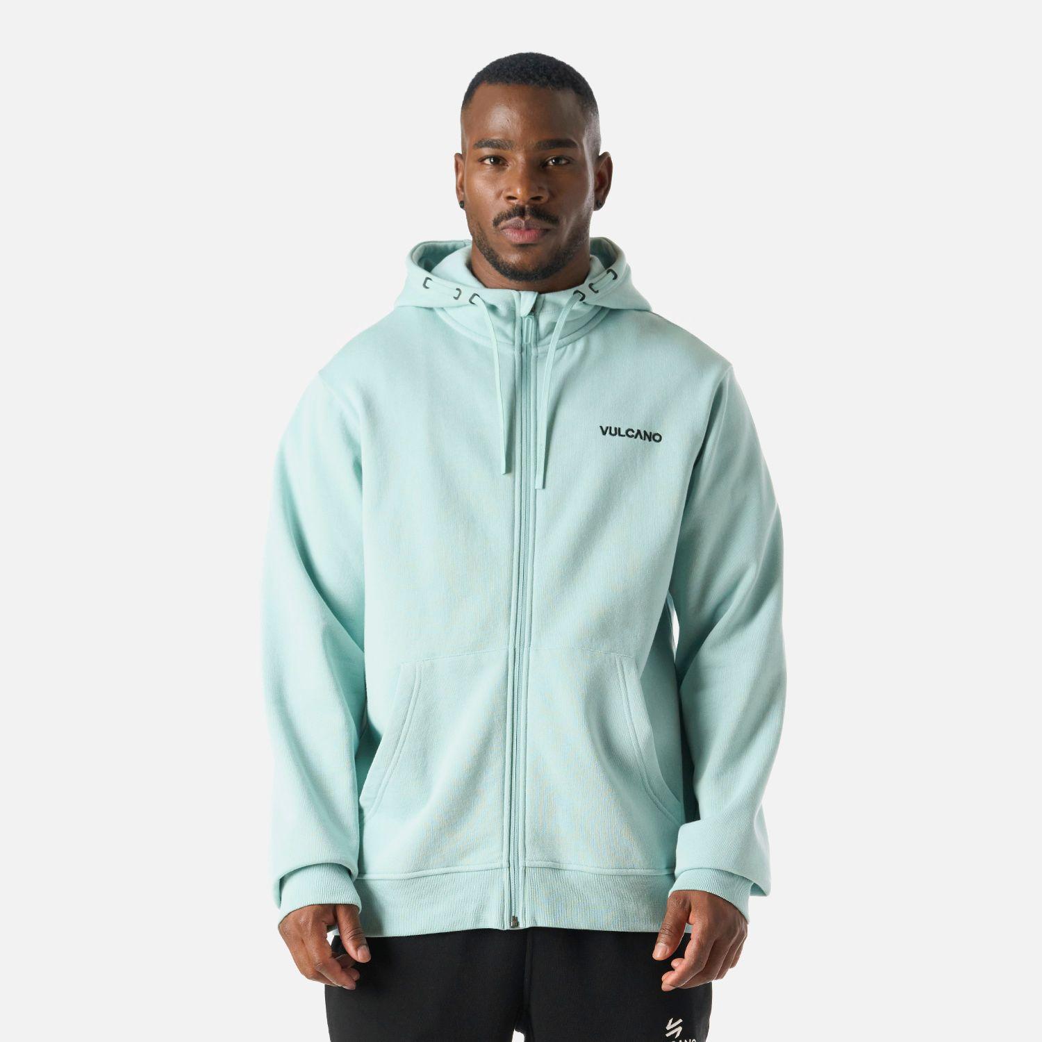 Polerón Hombre Cool Down Full Zip Hoody Jade Vulcano-0