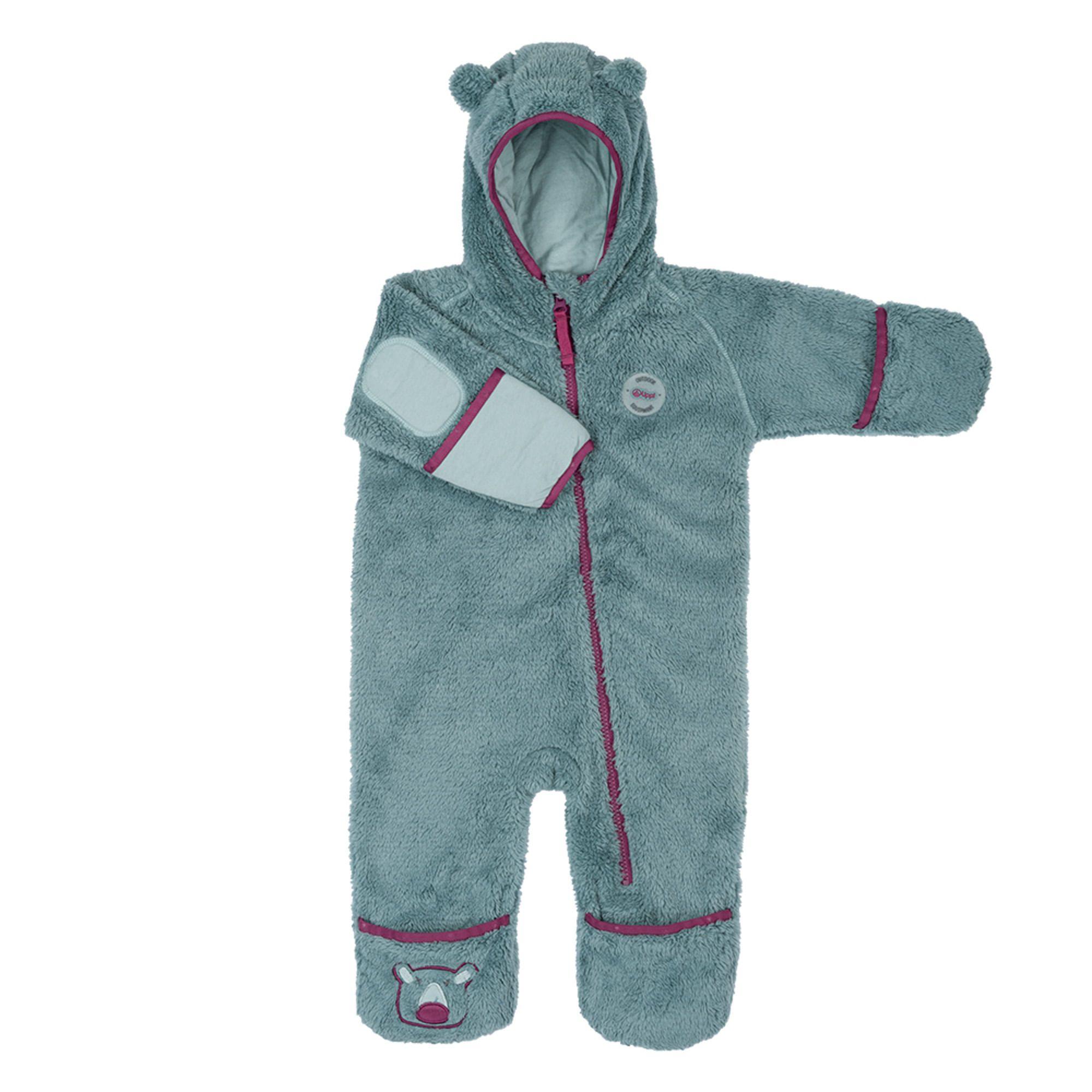 Enterito Baby Girl Bear Shaggy-Pro Onesie Jade Oscuro Lippi-0