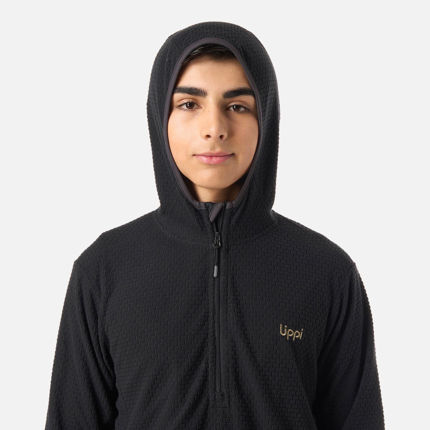 Polerón Teen Boy Mild Nano-F 1/4 Zip Hoody Negro Lippi V26-3