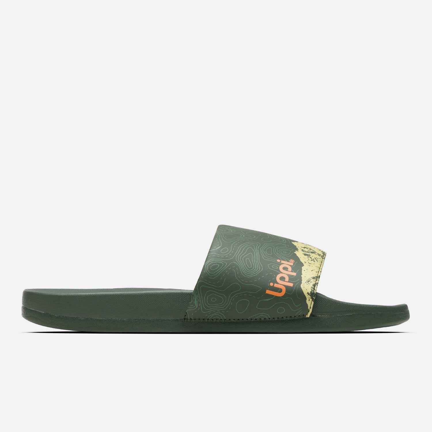 Sandalia Hombre Insigne Slide Print Verde Militar Lippi V25-0