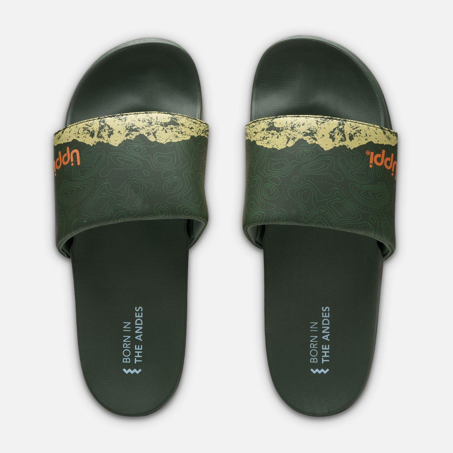 Sandalia Hombre Insigne Slide Print Verde Militar Lippi V25-5