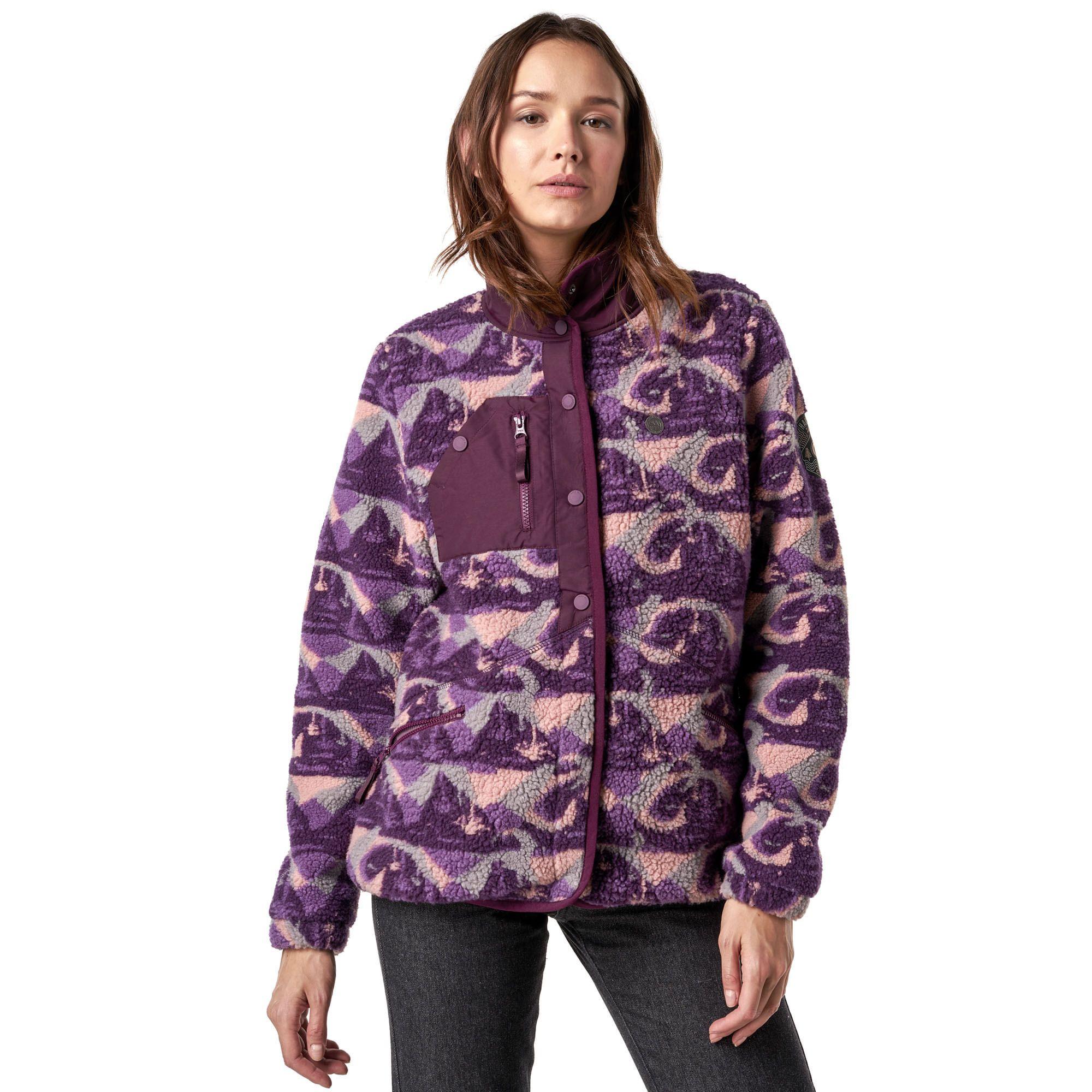Chaqueta Mujer Zip-porrito Print Morado Haka Honu-0