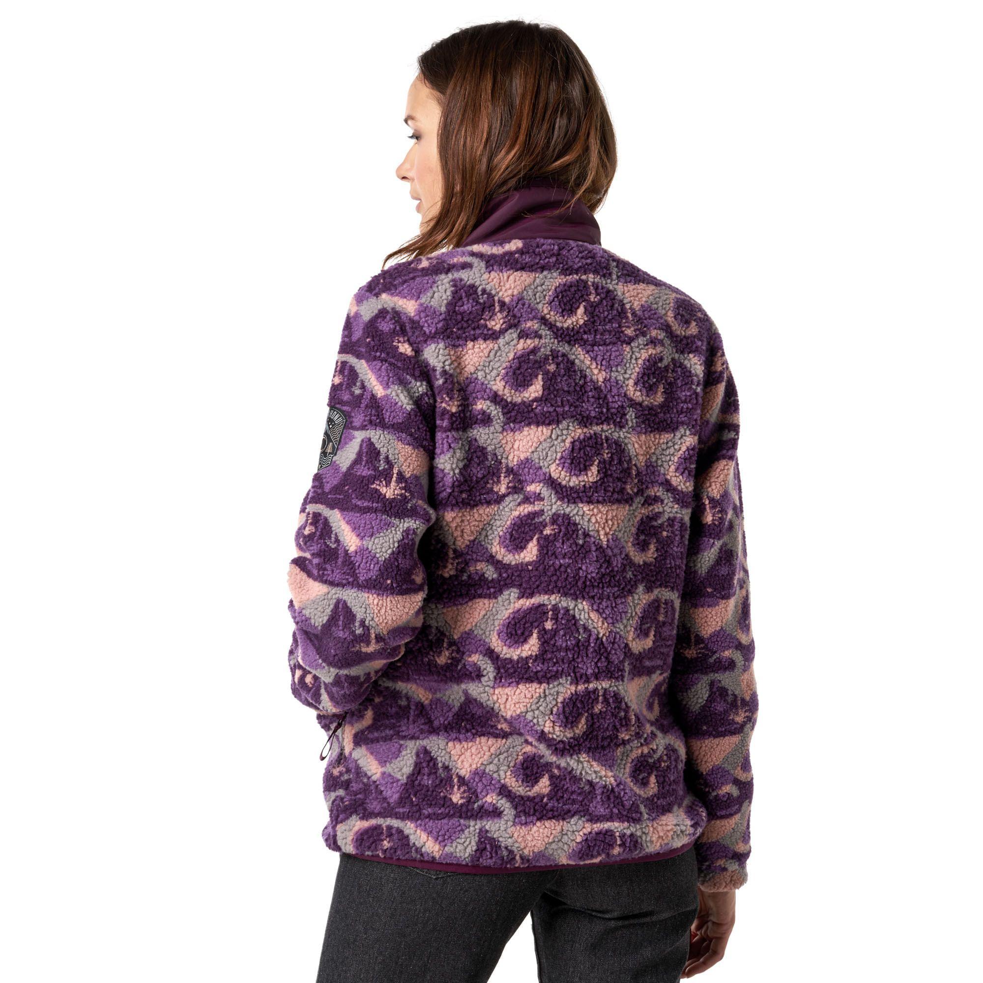 Chaqueta Mujer Zip-porrito Print Morado Haka Honu-1