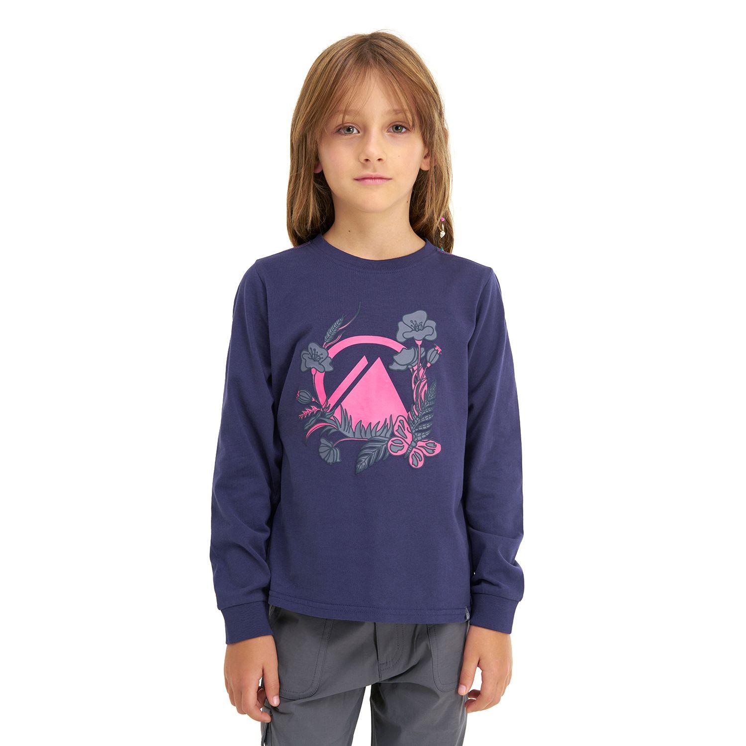 Polera Niña Garden Long Sleeve T-Shirt Azul Noche Lippi-1