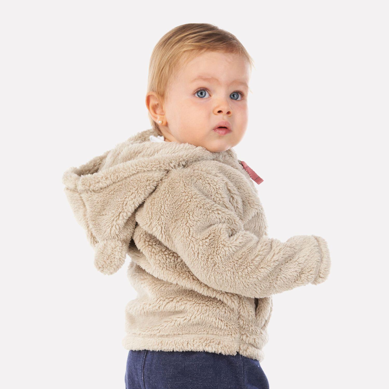 Chaqueta Baby Girl Mini Bear Shaggy-Pro Hoody Jacket Taupe Lippi-2