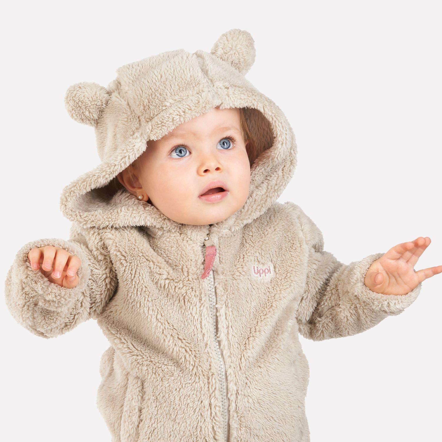 Chaqueta Baby Girl Mini Bear Shaggy-Pro Hoody Jacket Taupe Lippi-3