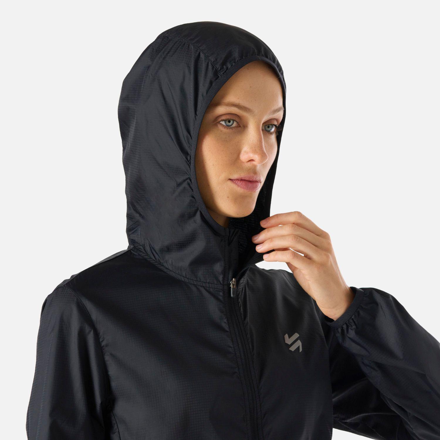 Chaqueta Mujer Built To Move Windbreaker Negro Vulcano-4