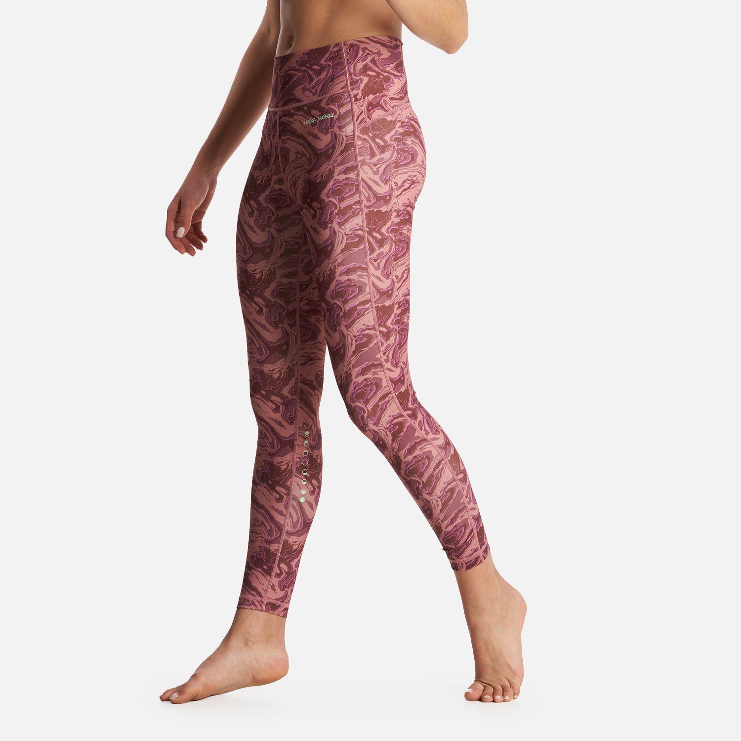 Calza Mujer Coihue Larga Print Burdeo Haka Honu-2