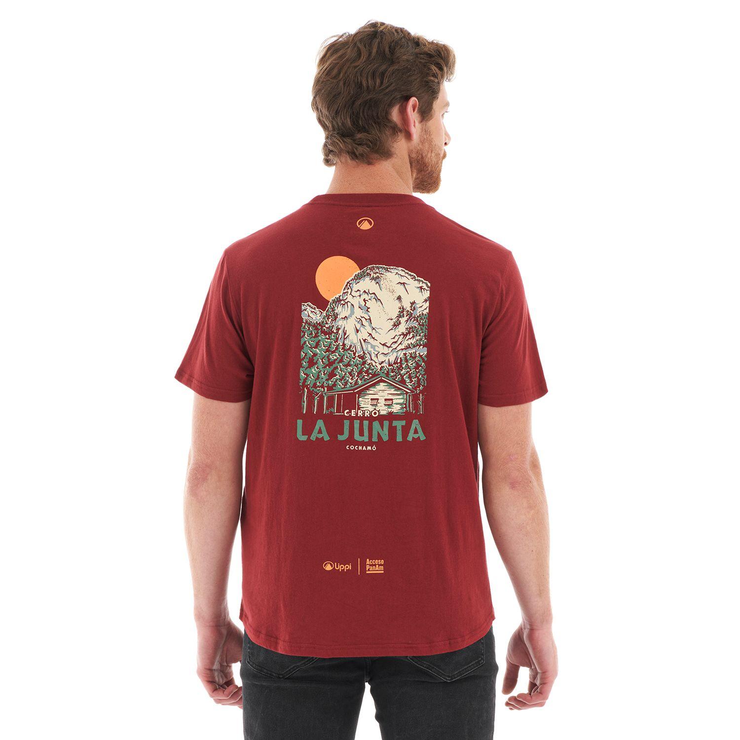 Polera Hombre Cerro La Junta T-Shirt Rojo Lippi-5