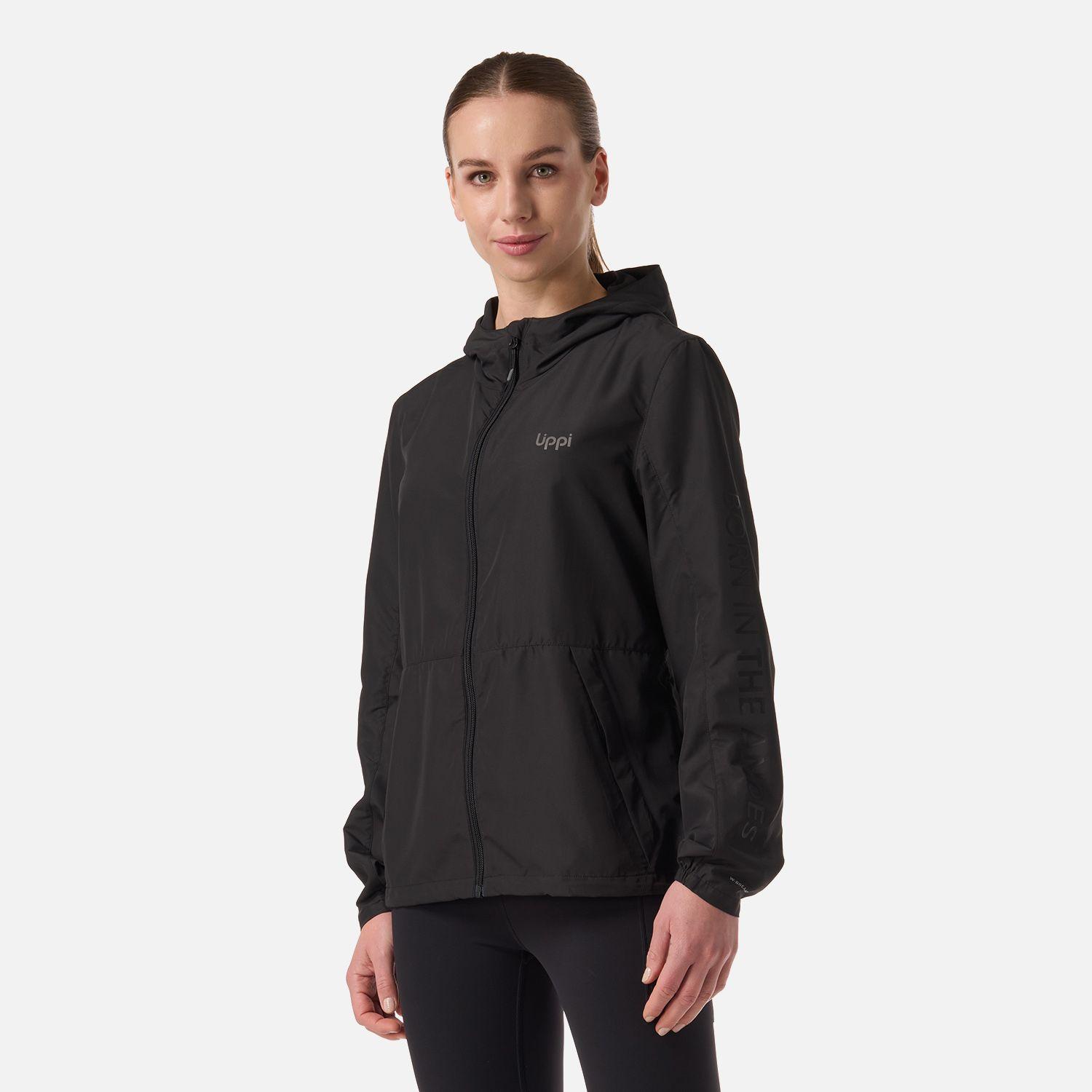 Chaqueta Mujer Nightfall Windbreaker Hoody Jacket Negro Lippi V26-1