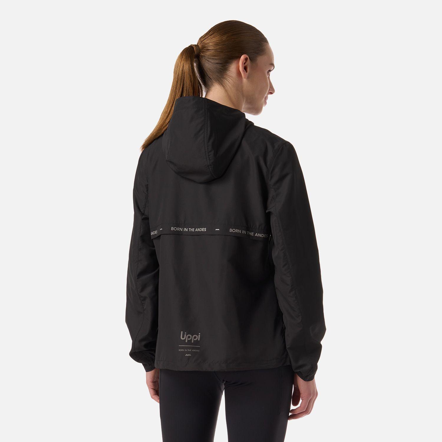 Chaqueta Mujer Nightfall Windbreaker Hoody Jacket Negro Lippi V26-2