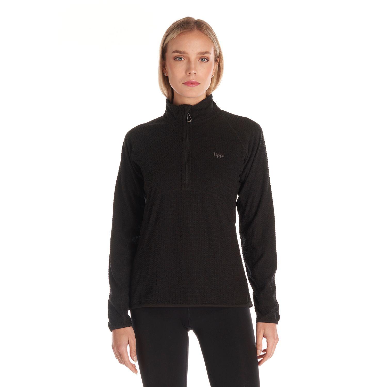Poleron Mujer Jacaranda Nano-F 14 Zip Negro Lippi V23-1