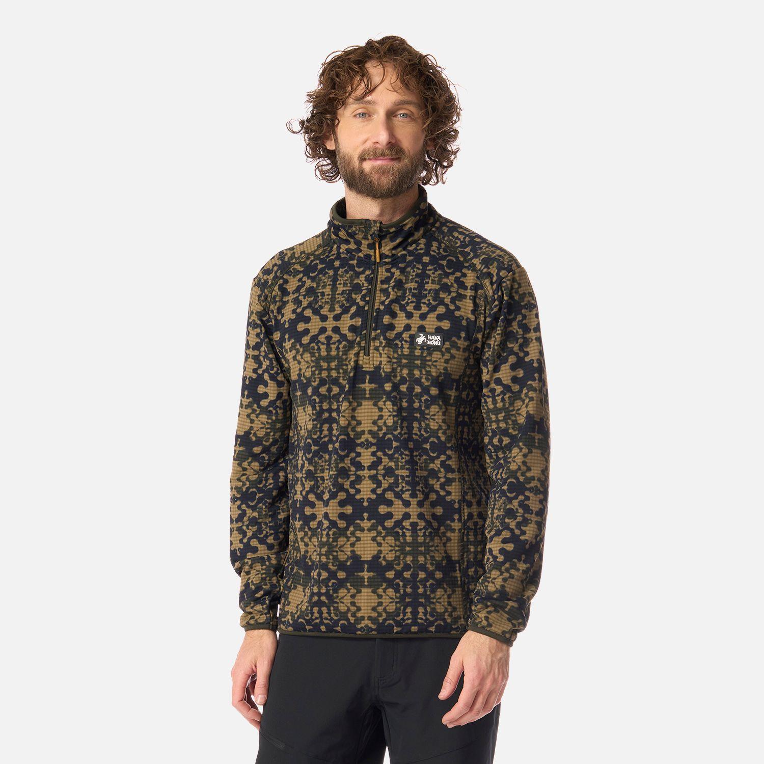 Polerón Hombre Taina Print Verde Militar Haka Honu I26-0