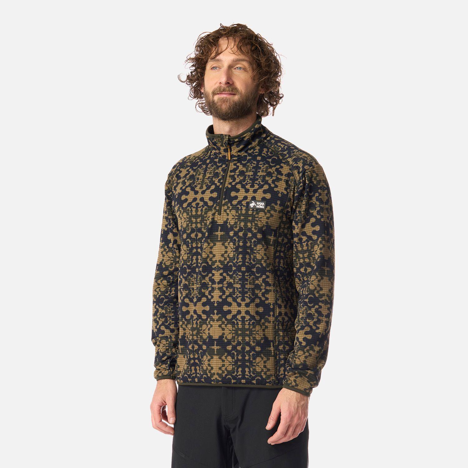 Polerón Hombre Taina Print Verde Militar Haka Honu I26-1