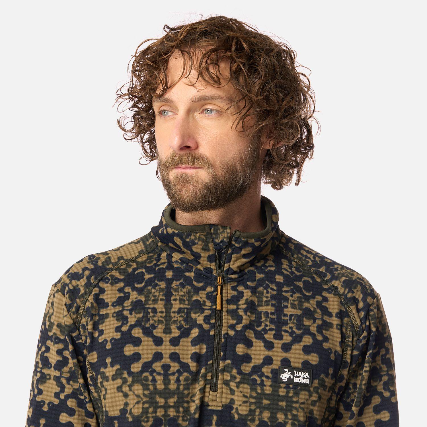 Polerón Hombre Taina Print Verde Militar Haka Honu I26-3