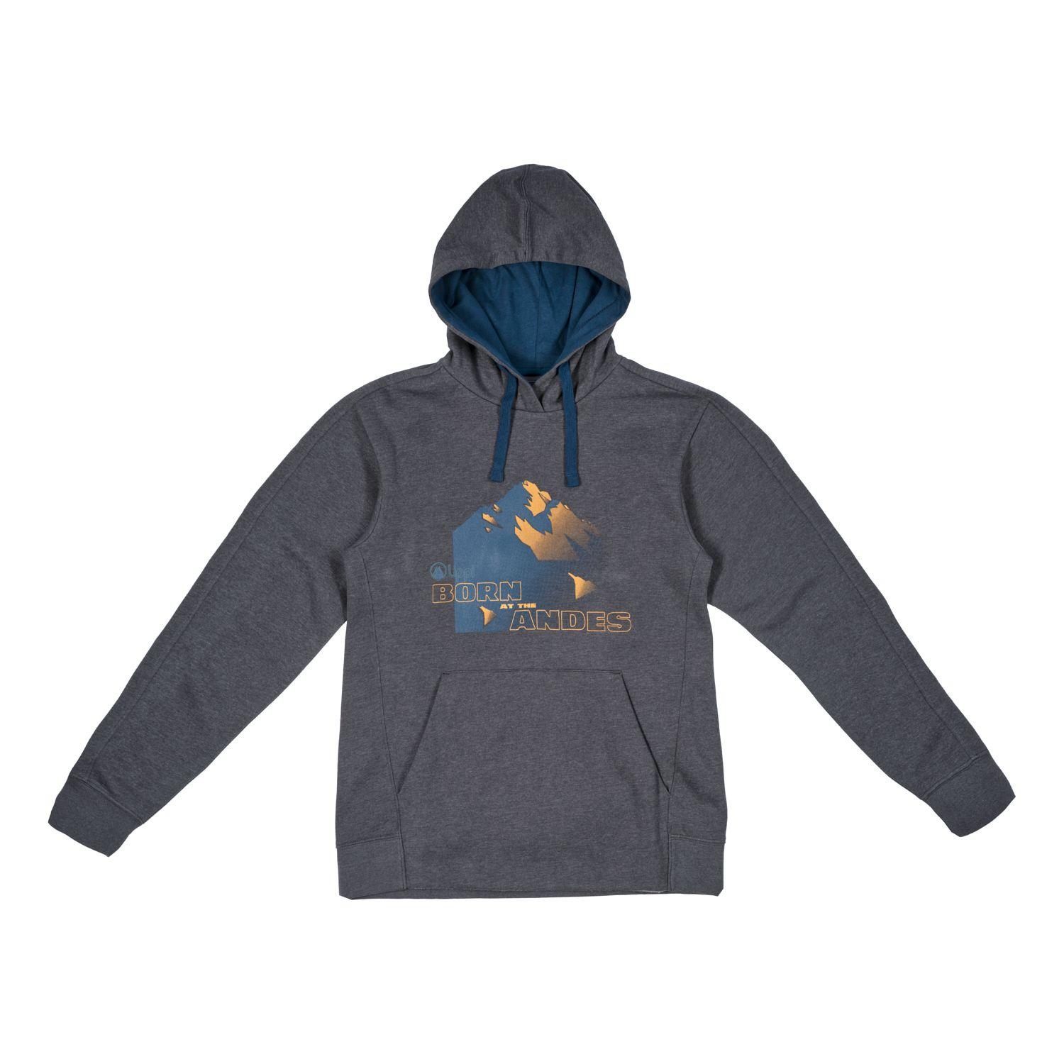 Poleron Teen Boy Insigne Hoody Sweatshirt Melange Gris Oscuro Lippi-0