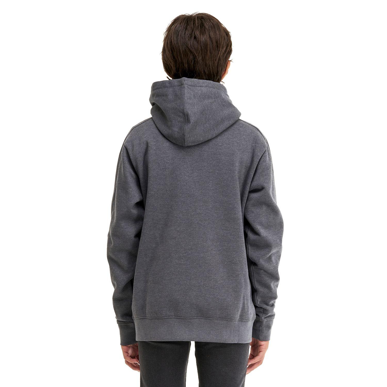 Poleron Teen Boy Insigne Hoody Sweatshirt Melange Gris Oscuro Lippi-3