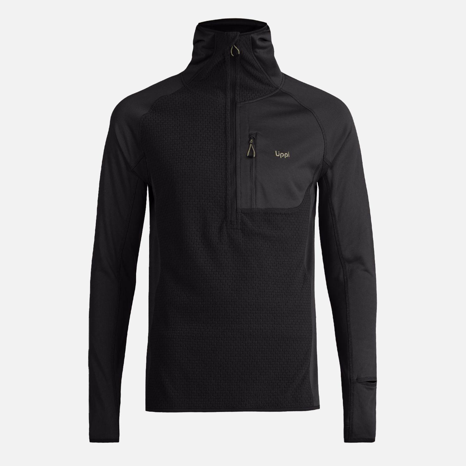 Poleron Hombre Jacaranda Mountain Nano-F 1/4 Zip Hoody Negro Lippi-0