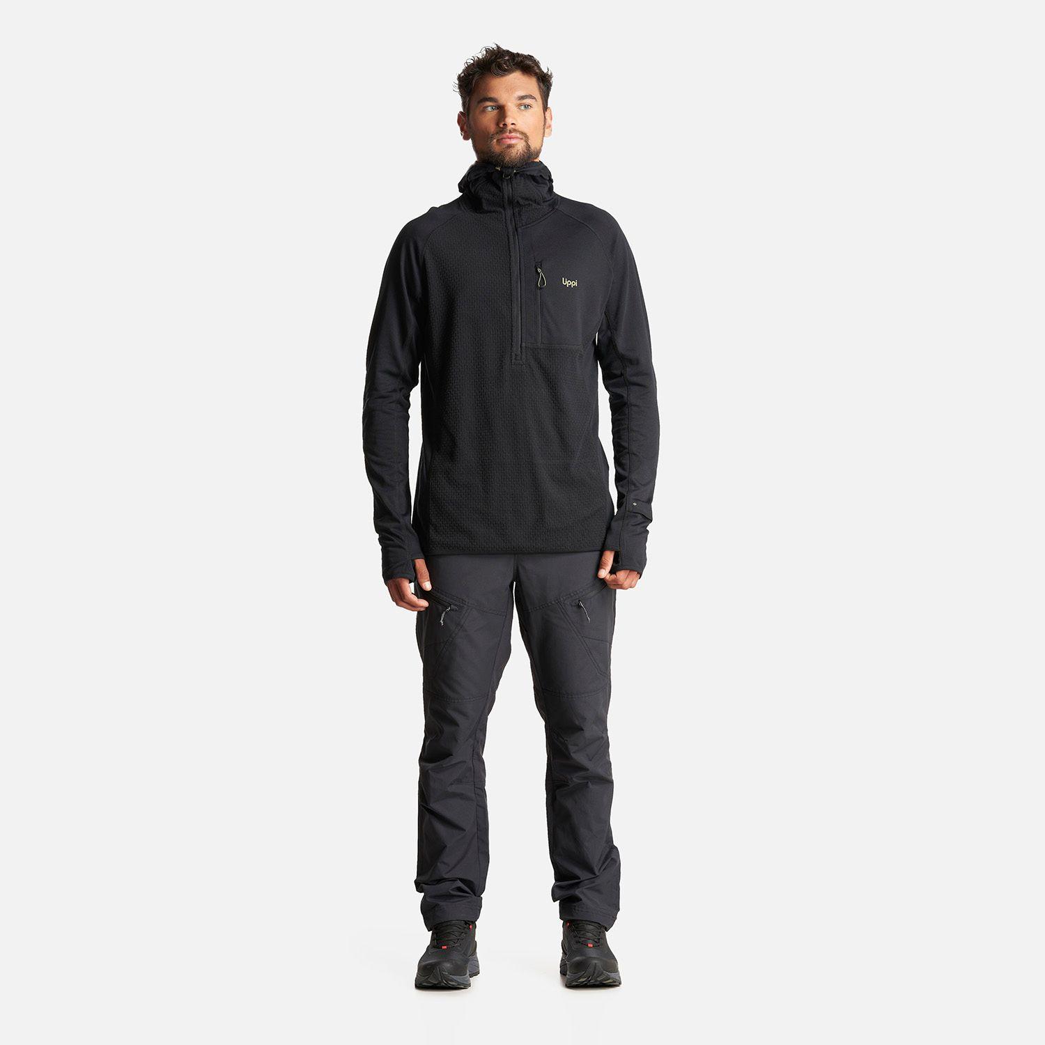 Poleron Hombre Jacaranda Mountain Nano-F 1/4 Zip Hoody Negro Lippi-7